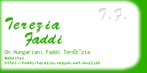 terezia faddi business card